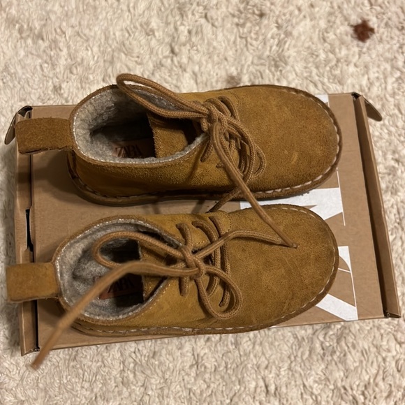 Zara boys suede lace up boots size 7 - Picture 2 of 6
